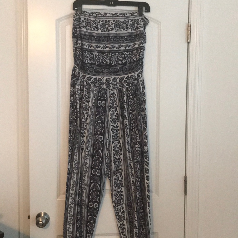 Blue and cream Romper XL